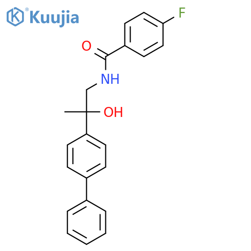 N-(2-{1,1'-biphenyl-4-yl}-2-hydroxypropyl)-4-fluorobenzamide structure