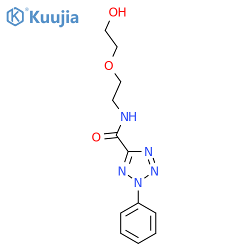 N-2-(2-hydroxyethoxy)ethyl-2-phenyl-2H-1,2,3,4-tetrazole-5-carboxamide structure