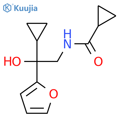 N-2-cyclopropyl-2-(furan-2-yl)-2-hydroxyethylcyclopropanecarboxamide structure