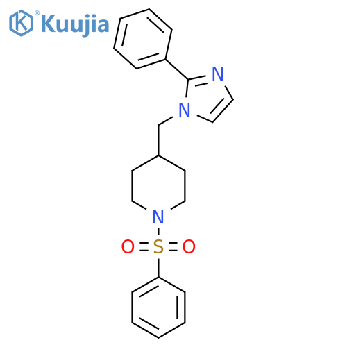 1-(benzenesulfonyl)-4-(2-phenyl-1H-imidazol-1-yl)methylpiperidine structure