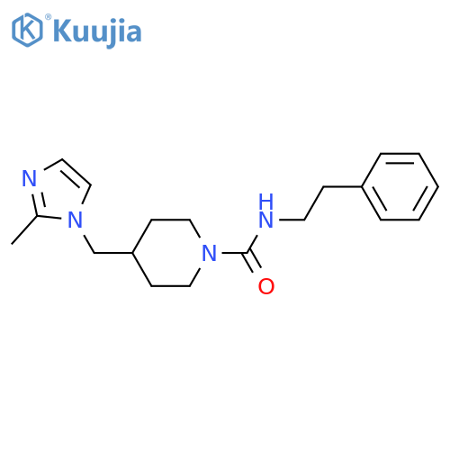 4-(2-methyl-1H-imidazol-1-yl)methyl-N-(2-phenylethyl)piperidine-1-carboxamide structure