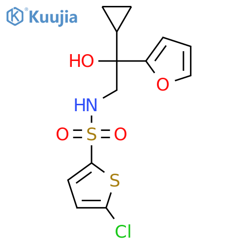 5-chloro-N-2-cyclopropyl-2-(furan-2-yl)-2-hydroxyethylthiophene-2-sulfonamide structure