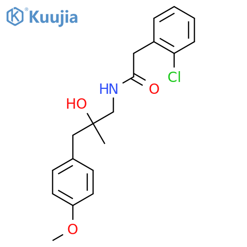 2-(2-chlorophenyl)-N-2-hydroxy-3-(4-methoxyphenyl)-2-methylpropylacetamide structure