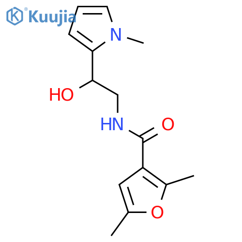 N-[2-hydroxy-2-(1-methyl-1H-pyrrol-2-yl)ethyl]-2,5-dimethylfuran-3-carboxamide structure