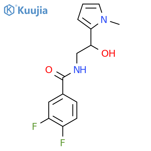 3,4-difluoro-N-2-hydroxy-2-(1-methyl-1H-pyrrol-2-yl)ethylbenzamide structure