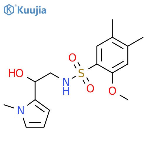 N-2-hydroxy-2-(1-methyl-1H-pyrrol-2-yl)ethyl-2-methoxy-4,5-dimethylbenzene-1-sulfonamide structure