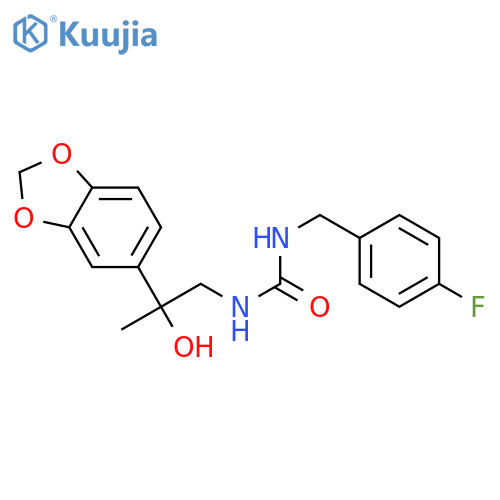 3-2-(2H-1,3-benzodioxol-5-yl)-2-hydroxypropyl-1-(4-fluorophenyl)methylurea structure