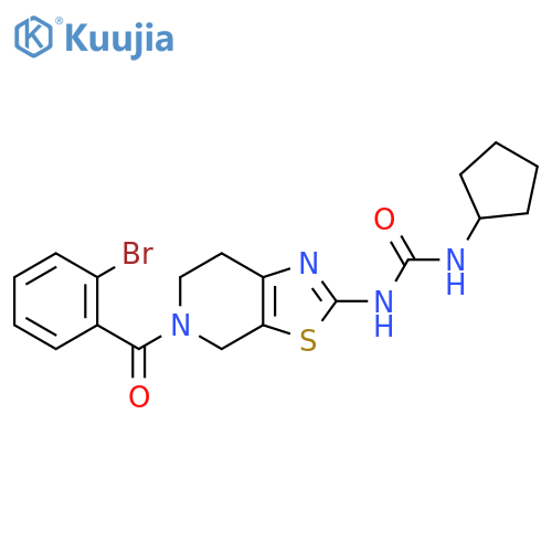 3-5-(2-bromobenzoyl)-4H,5H,6H,7H-1,3thiazolo5,4-cpyridin-2-yl-1-cyclopentylurea structure