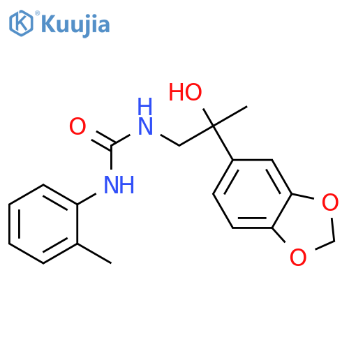3-2-(2H-1,3-benzodioxol-5-yl)-2-hydroxypropyl-1-(2-methylphenyl)urea structure