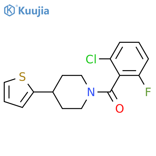 1-(2-chloro-6-fluorobenzoyl)-4-(thiophen-2-yl)piperidine structure