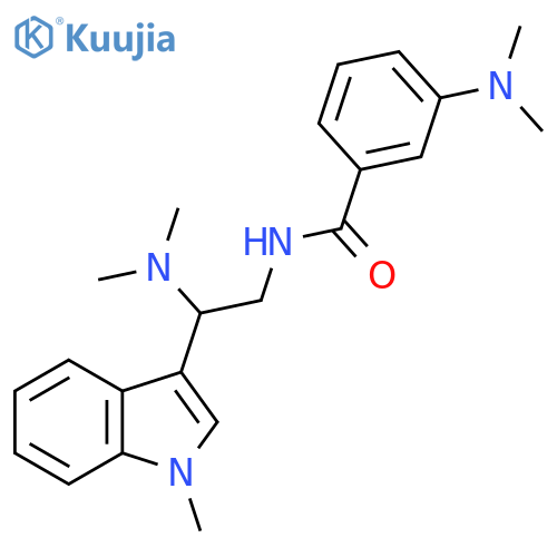 3-(dimethylamino)-N-2-(dimethylamino)-2-(1-methyl-1H-indol-3-yl)ethylbenzamide structure