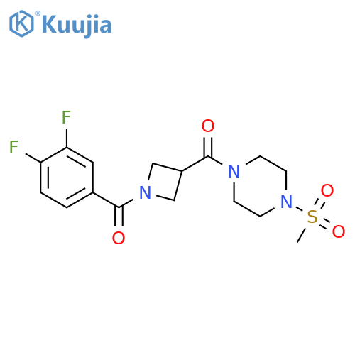 1-1-(3,4-difluorobenzoyl)azetidine-3-carbonyl-4-methanesulfonylpiperazine structure