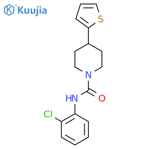 N-(2-chlorophenyl)-4-(thiophen-2-yl)piperidine-1-carboxamide structure