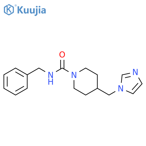 N-benzyl-4-(1H-imidazol-1-yl)methylpiperidine-1-carboxamide structure
