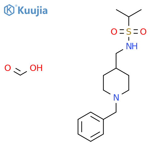 N-(1-benzylpiperidin-4-yl)methylpropane-2-sulfonamide; formic acid structure