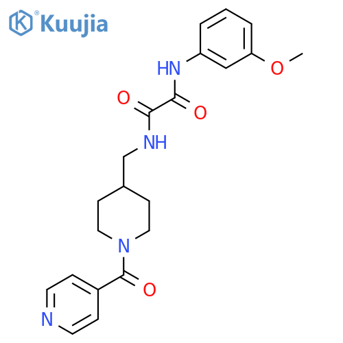 N'-(3-methoxyphenyl)-N-{1-(pyridine-4-carbonyl)piperidin-4-ylmethyl}ethanediamide structure