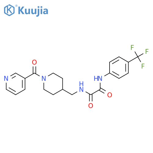 N-{1-(pyridine-3-carbonyl)piperidin-4-ylmethyl}-N'-4-(trifluoromethyl)phenylethanediamide structure