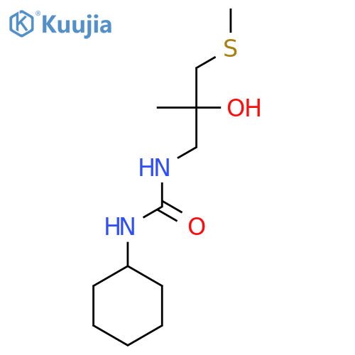 1-Cyclohexyl-3-(2-hydroxy-2-methyl-3-(methylthio)propyl)urea structure