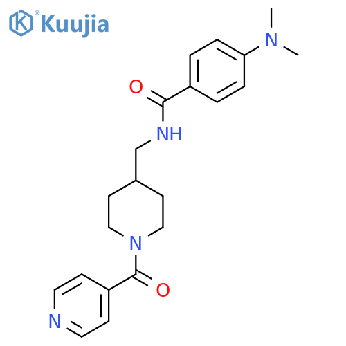 4-(dimethylamino)-N-{[1-(pyridine-4-carbonyl)piperidin-4-yl]methyl}benzamide structure