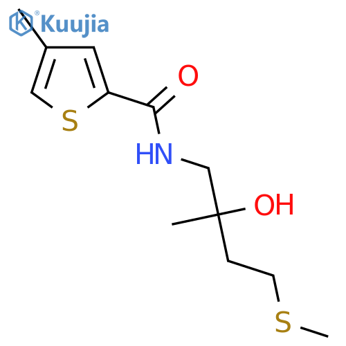 N-2-hydroxy-2-methyl-4-(methylsulfanyl)butyl-4-methylthiophene-2-carboxamide structure