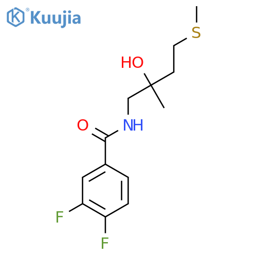 3,4-difluoro-N-2-hydroxy-2-methyl-4-(methylsulfanyl)butylbenzamide structure