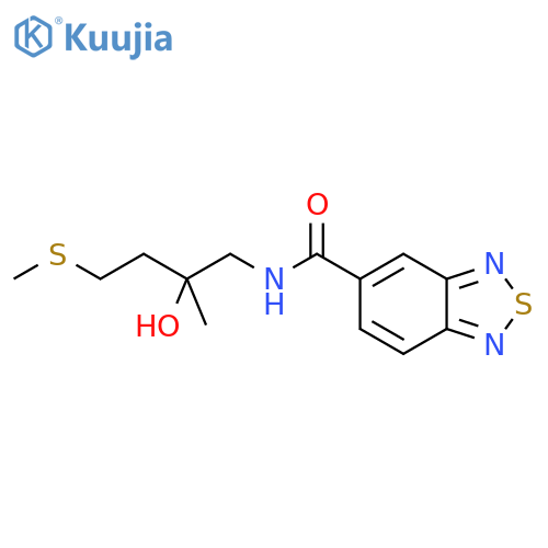 N-2-hydroxy-2-methyl-4-(methylsulfanyl)butyl-2,1,3-benzothiadiazole-5-carboxamide structure