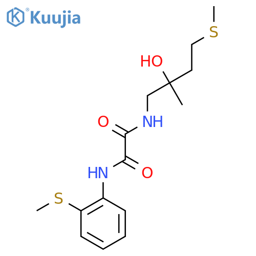 N-2-hydroxy-2-methyl-4-(methylsulfanyl)butyl-N'-2-(methylsulfanyl)phenylethanediamide structure