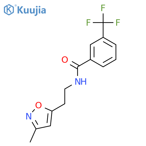 N-2-(3-methyl-1,2-oxazol-5-yl)ethyl-3-(trifluoromethyl)benzamide structure