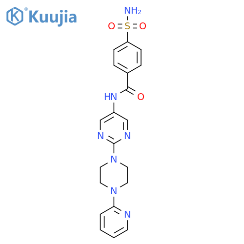 N-{2-4-(pyridin-2-yl)piperazin-1-ylpyrimidin-5-yl}-4-sulfamoylbenzamide structure