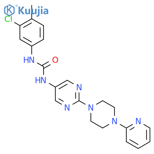 1-(3-chloro-4-methylphenyl)-3-{2-4-(pyridin-2-yl)piperazin-1-ylpyrimidin-5-yl}urea structure