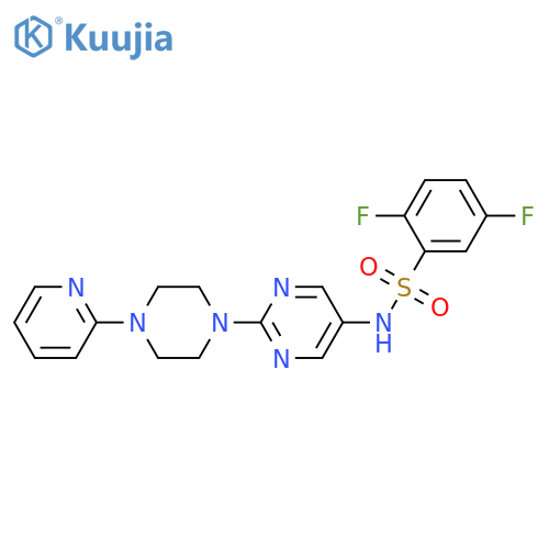 2,5-difluoro-N-{2-4-(pyridin-2-yl)piperazin-1-ylpyrimidin-5-yl}benzene-1-sulfonamide structure