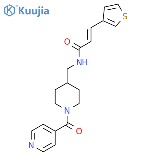 (2E)-N-{1-(pyridine-4-carbonyl)piperidin-4-ylmethyl}-3-(thiophen-3-yl)prop-2-enamide structure