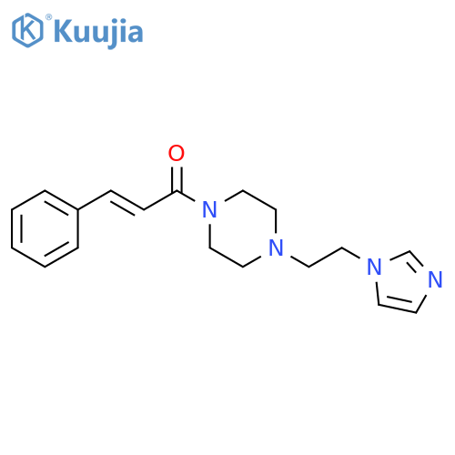 (2E)-1-{4-2-(1H-imidazol-1-yl)ethylpiperazin-1-yl}-3-phenylprop-2-en-1-one structure