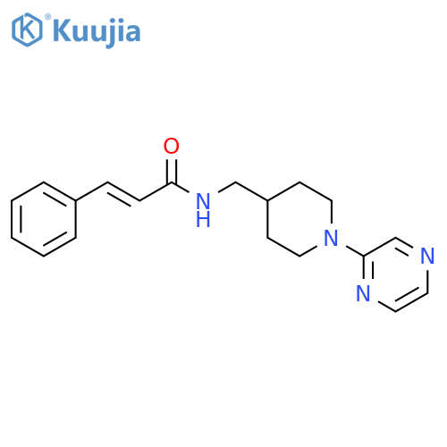 (2E)-3-phenyl-N-{1-(pyrazin-2-yl)piperidin-4-ylmethyl}prop-2-enamide structure