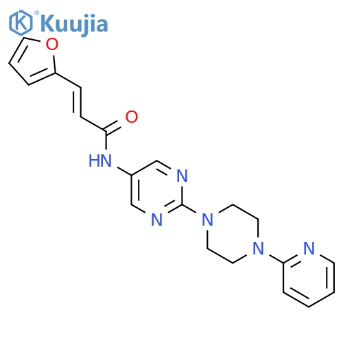 (2E)-3-(furan-2-yl)-N-{2-[4-(pyridin-2-yl)piperazin-1-yl]pyrimidin-5-yl}prop-2-enamide structure