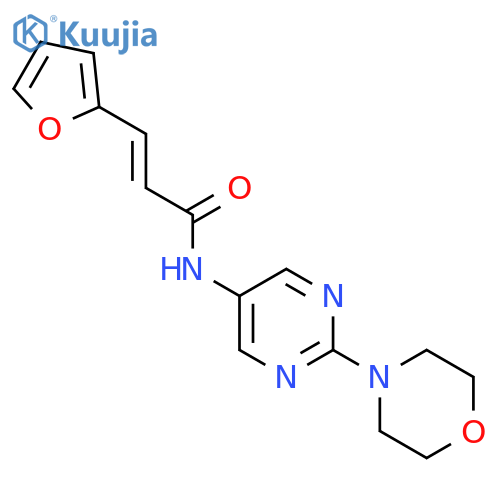 (2E)-3-(furan-2-yl)-N-2-(morpholin-4-yl)pyrimidin-5-ylprop-2-enamide structure