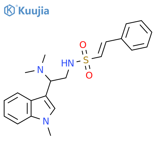 (E)-N-2-(dimethylamino)-2-(1-methyl-1H-indol-3-yl)ethyl-2-phenylethene-1-sulfonamide structure
