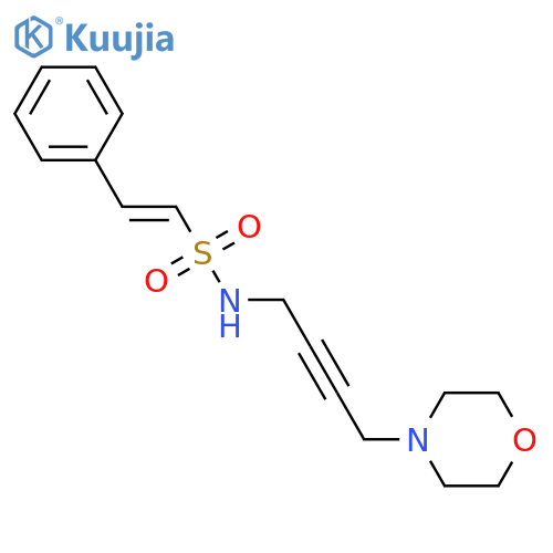 (E)-N-4-(morpholin-4-yl)but-2-yn-1-yl-2-phenylethene-1-sulfonamide structure