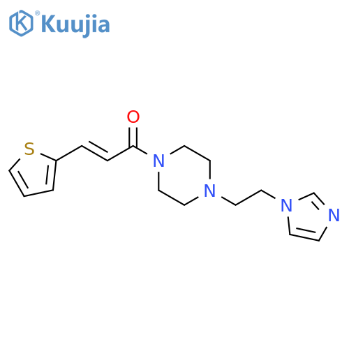 (2E)-1-{4-[2-(1H-imidazol-1-yl)ethyl]piperazin-1-yl}-3-(thiophen-2-yl)prop-2-en-1-one structure