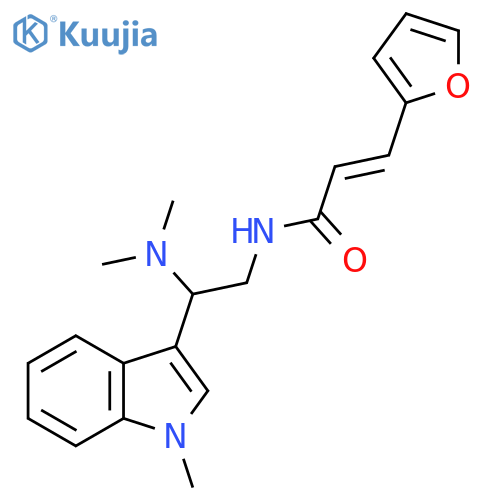 (2E)-N-2-(dimethylamino)-2-(1-methyl-1H-indol-3-yl)ethyl-3-(furan-2-yl)prop-2-enamide structure