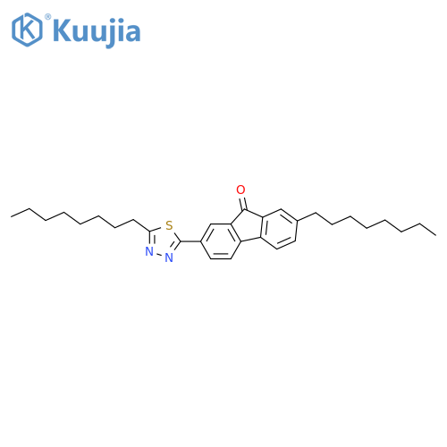 9H-Fluoren-9-one, 2-octyl-7-(5-octyl-1,3,4-thiadiazol-2-yl)- structure