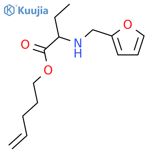 Butanoic acid,2-[(2-furanylmethyl)amino]-, 4-penten-1-yl ester structure