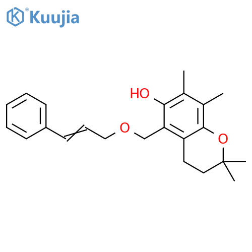 2H-1-Benzopyran-6-ol,3,4-dihydro-2,2,7,8-tetramethyl-5-[[(3-phenyl-2-propenyl)oxy]methyl]- structure