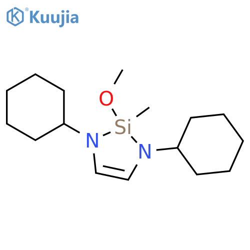 1,3-Diaza-2-silacyclopent-4-ene, 1,3-dicyclohexyl-2-methoxy-2-methyl- structure