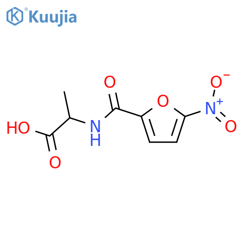 2-(5-nitrofuran-2-yl)formamidopropanoic acid structure