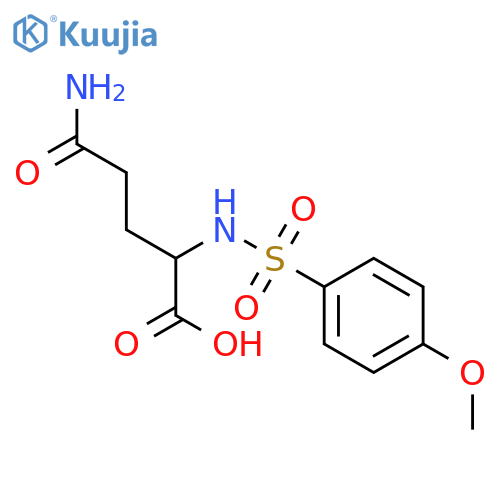 4-carbamoyl-2-(4-methoxybenzenesulfonamido)butanoic acid structure