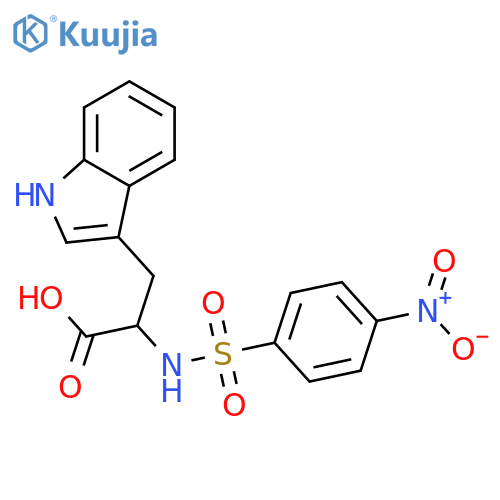 3-(1H-indol-3-yl)-2-(4-nitrobenzenesulfonamido)propanoic acid structure