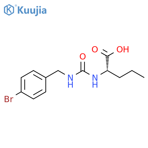 2-({[(4-bromophenyl)methyl]carbamoyl}amino)pentanoic acid structure