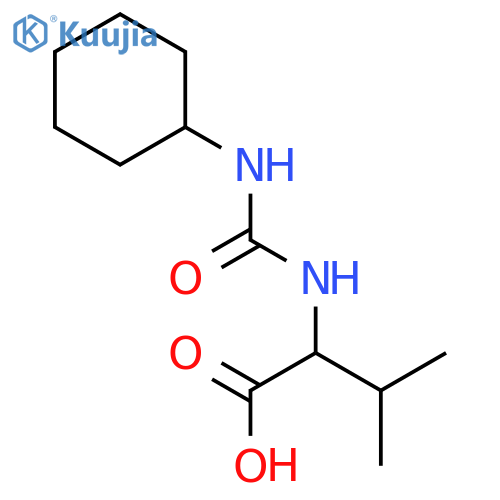 2-(cyclohexylcarbamoyl)amino-3-methylbutanoic acid structure