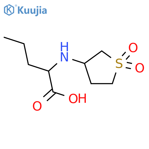 2-(1,1-Dioxo-tetrahydro-1lambda*6*-thiophen-3-ylamino)-pentanoic acid structure